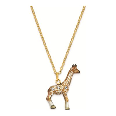 Pewter Giraffe Trinket Box & 18" Necklace Set – view 3