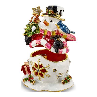 Holly Jolly Snowman Trinket Box & Necklace Set – view 2