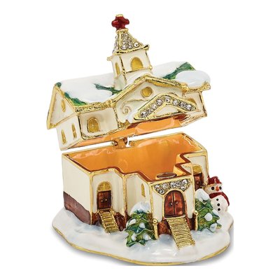 Rejoice Winter Church Trinket Box & Necklace Set – view 2