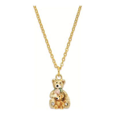 Teddy Bear Trinket Box & 18" Necklace Gift Set – view 3