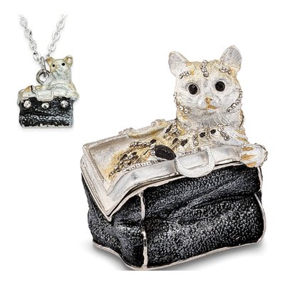 Miss Kitty Cat in Purse Trinket Box & Necklace – view 4