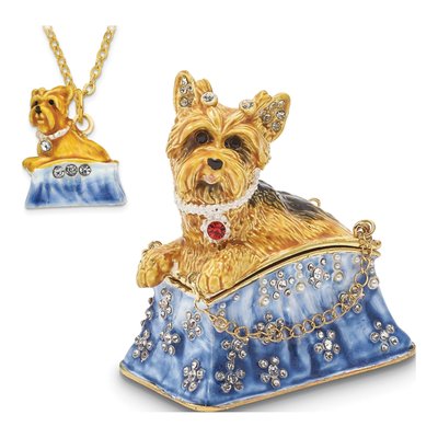 Yorkie Trinket Box & 18" Necklace – view 4