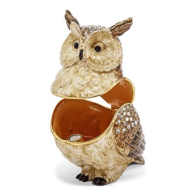 Pewter Owl Trinket Box with 18" Necklace – view 2