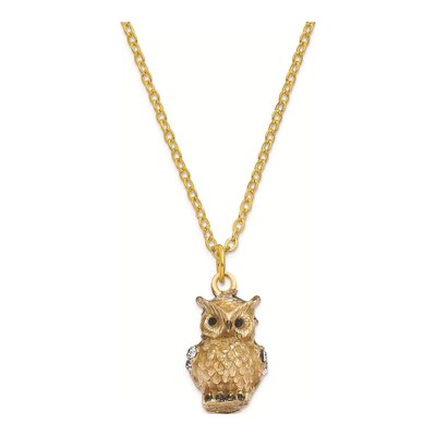 Pewter Owl Trinket Box with 18" Necklace – view 3