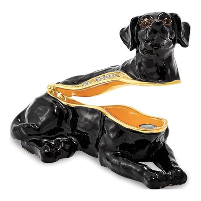 Black Labrador Trinket Box with 18" Necklace – view 2