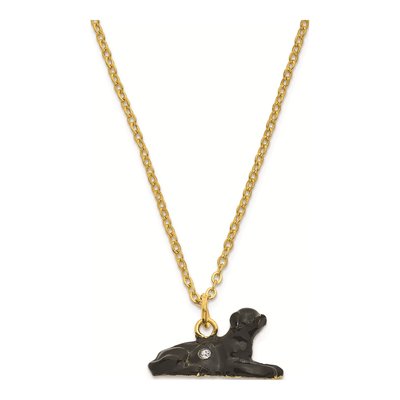 Black Labrador Trinket Box with 18" Necklace – view 3