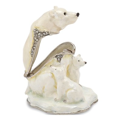 Mama Bear & Cubs Trinket Box with Necklace – view 3