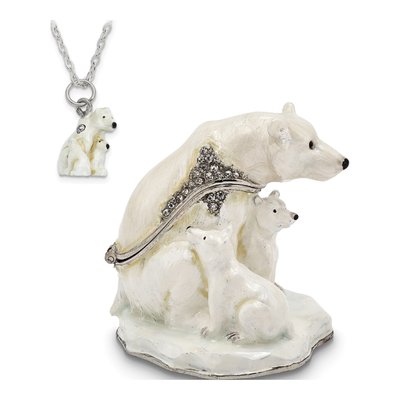Mama Bear & Cubs Trinket Box with Necklace – view 6