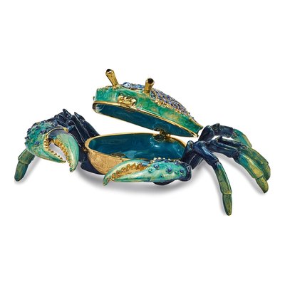 Pewter Crab Trinket Box with 18" Necklace – view 2