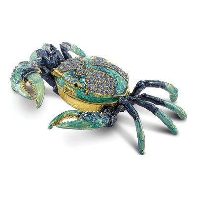 Pewter Crab Trinket Box with 18" Necklace – view 3