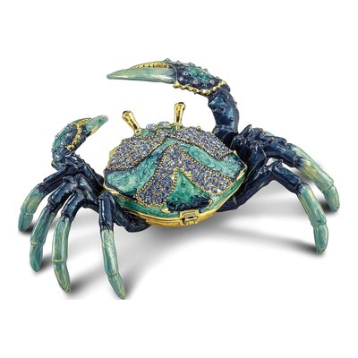 Pewter Crab Trinket Box with 18" Necklace – view 5