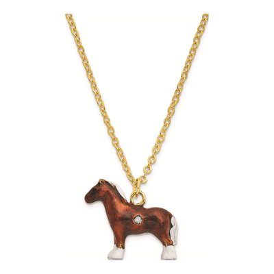 Pewter Clydesdale Trinket Box & Necklace Set – view 3