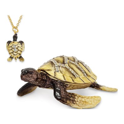 Sea Turtle Trinket Box with 18" Necklace – view 4