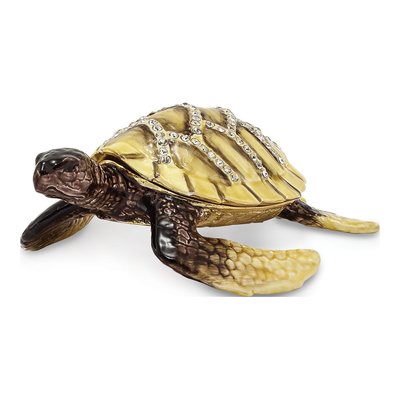 Sea Turtle Trinket Box with 18" Necklace