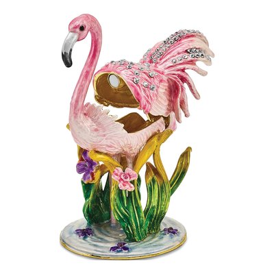 Pink Flamingo Trinket Box & 18" Necklace – view 2