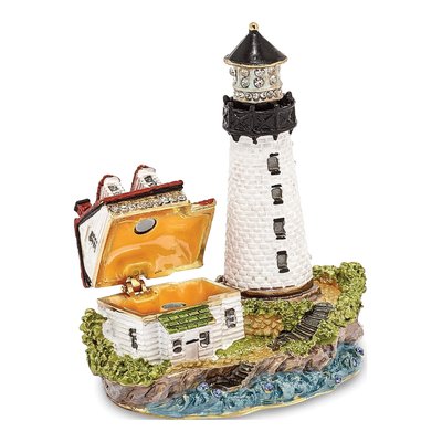 Lighthouse Trinket Box & 18" Necklace – view 2