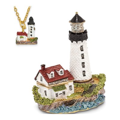 Lighthouse Trinket Box & 18" Necklace – view 4