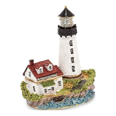 Lighthouse Trinket Box & 18" Necklace