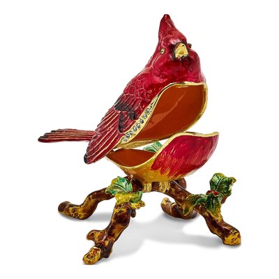 Red Cardinal Trinket Box & 18" Necklace – view 2