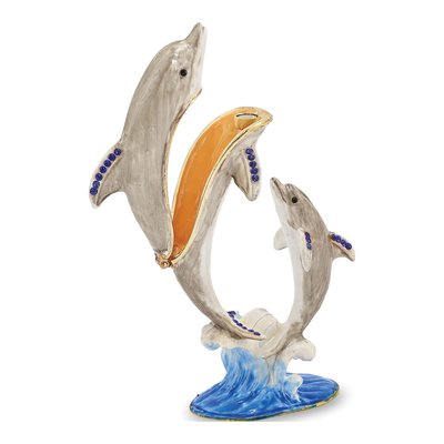 Fiona & Finn Dolphin Trinket Box with Necklace – view 2