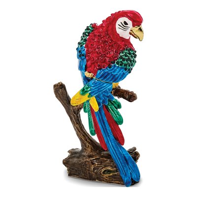 Pewter Macaw Trinket Box with 18" Necklace – view 3