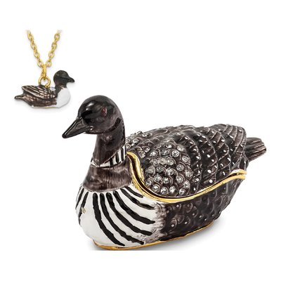Loon Duck Trinket Box with 18" Necklace – view 4