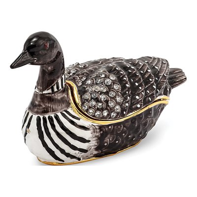 Loon Duck Trinket Box with 18" Necklace