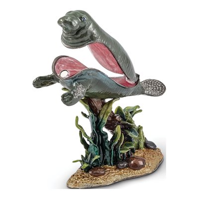 Manatee Trinket Box & 18" Necklace Set – view 2