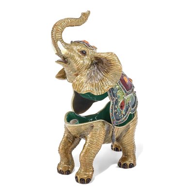 Pewter Elephant Trinket Box & Necklace Set – view 2