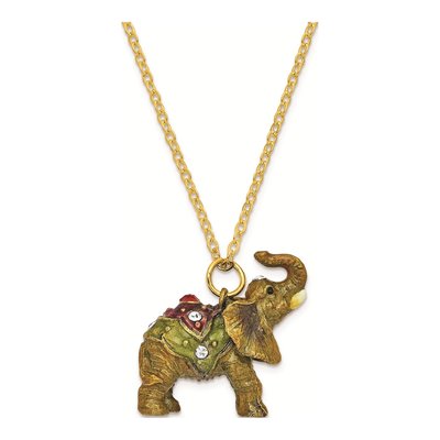 Pewter Elephant Trinket Box & Necklace Set – view 4