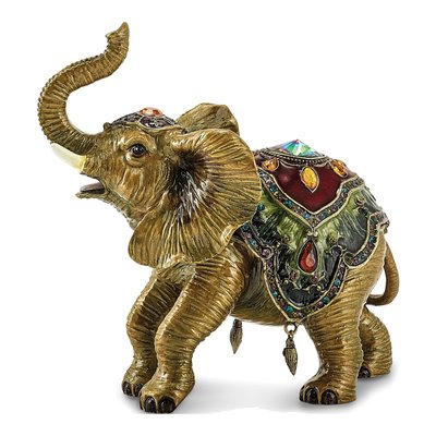 Pewter Elephant Trinket Box & Necklace Set – view 5