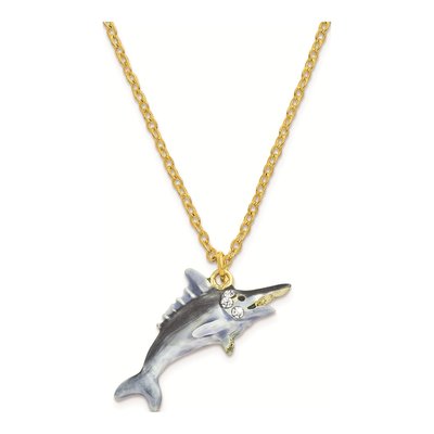 Sammy Swordfish Pewter Trinket Box & Necklace Set – view 3