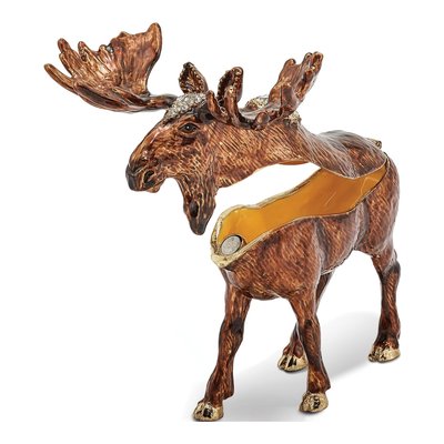 Pewter Moose Trinket Box with 18" Necklace – view 2