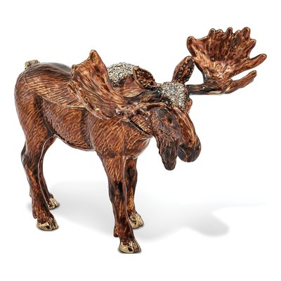Pewter Moose Trinket Box with 18" Necklace – view 3