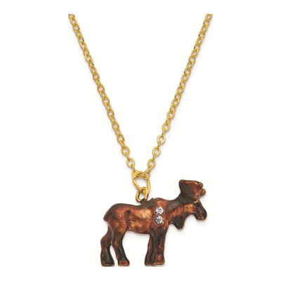 Pewter Moose Trinket Box with 18" Necklace – view 4