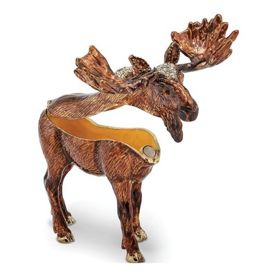 Pewter Moose Trinket Box with 18" Necklace – view 5