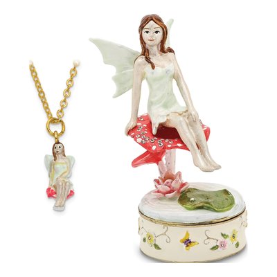 DEVON Pixie Trinket Box & 18" Necklace Set – view 4