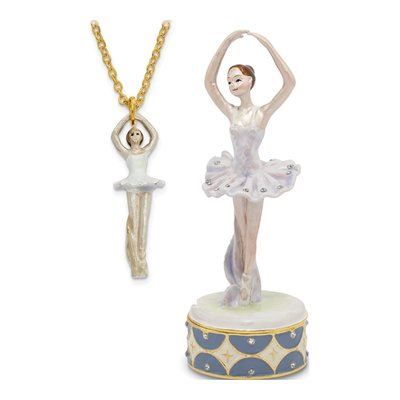 Ballerina Trinket Box with 18" Necklace – view 4