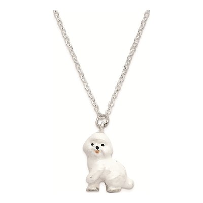 Bichon Frise Pewter Trinket Box with 18in Necklace – view 3
