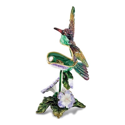 Pewter Hummingbird Trinket Box & Necklace Set – view 5