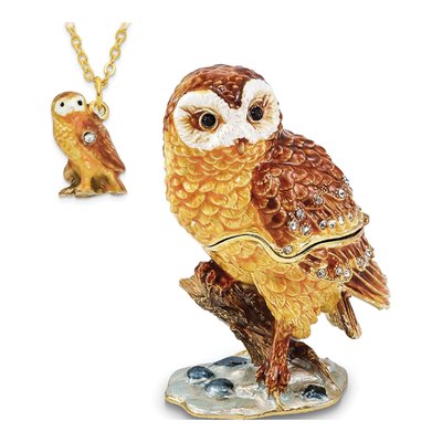 Mr. Whoo Owl Trinket Box & 18" Necklace Set – view 4