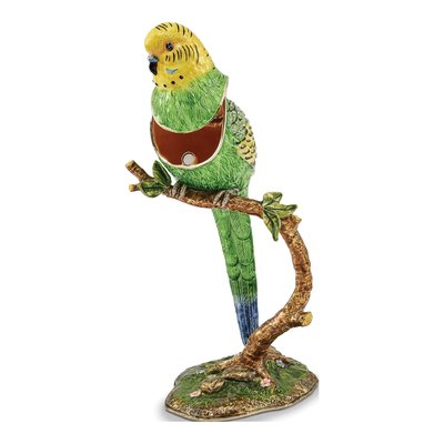 Bejeweled Parrot Trinket Box with 18" Necklace – view 2