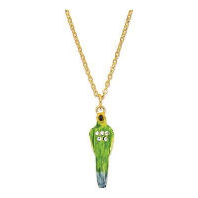 Bejeweled Parrot Trinket Box with 18" Necklace – view 3