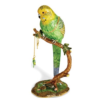 Bejeweled Parrot Trinket Box with 18" Necklace – view 7