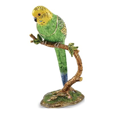 Bejeweled Parrot Trinket Box with 18" Necklace
