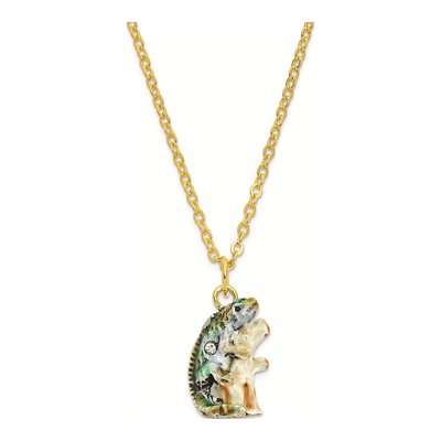 Cayman Blue Iguana Trinket Box & 18in Necklace Set – view 3