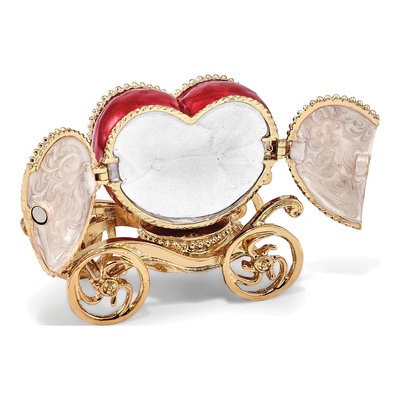 Pewter Scarlet Heart Carriage Trinket Box – view 2