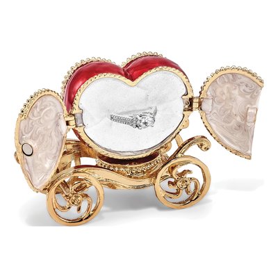 Pewter Scarlet Heart Carriage Trinket Box – view 4