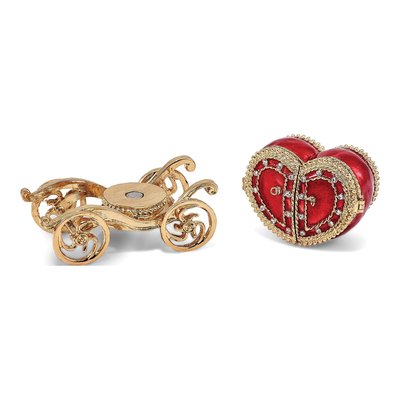 Pewter Scarlet Heart Carriage Trinket Box – view 5