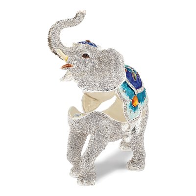 Bejeweled Elephant Trinket Box with Matching Necklace – view 2